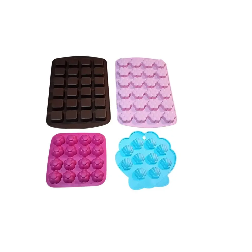 4 Silicone Soap Candle Tarts Melts Tray Lot Candle & Soap Making Arts & Crafts